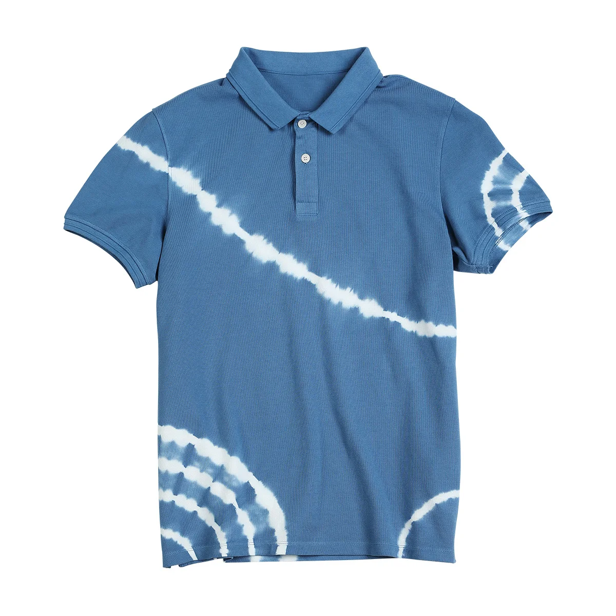 时尚高尔夫polo t恤男士polo领带染料定制浸染polo衫