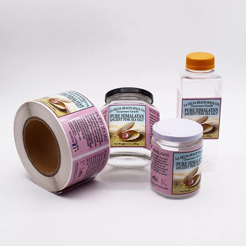 Custom Printed Adhesive Roll Jar Tamper Proof Seal Sticker Label For