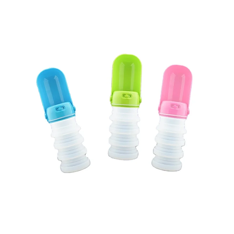 

dog drinking water bottle dog water bottle ilicon bottle water dog,5 Pieces, 3 color