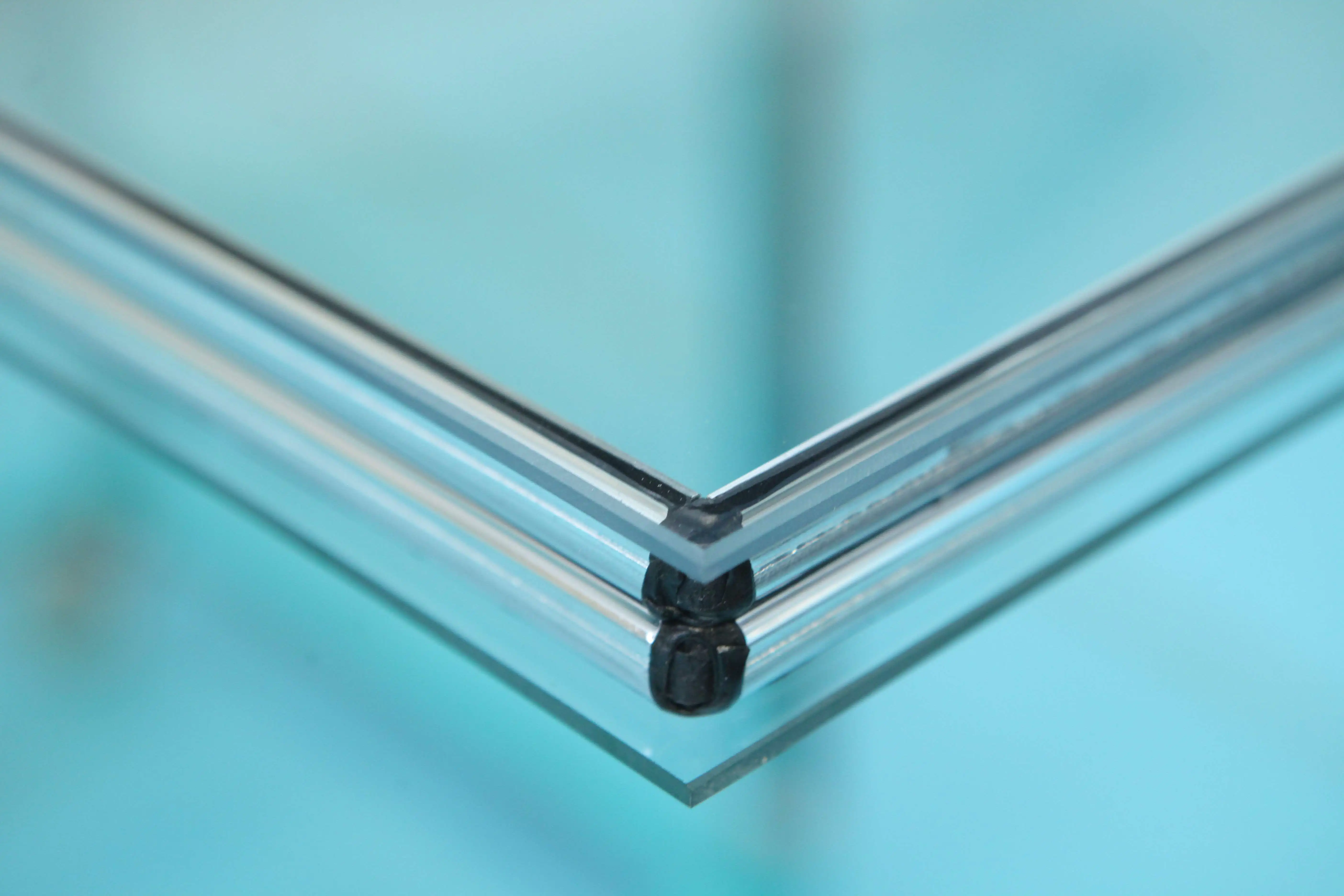 Triple pane glass with argon gas filled for chillers