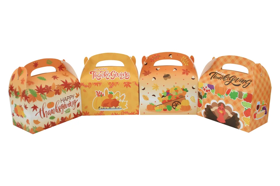 Fall Foldable Autumn Harvest Pumpkin Maple Leaf Design Recyclable Foldable Paper ...