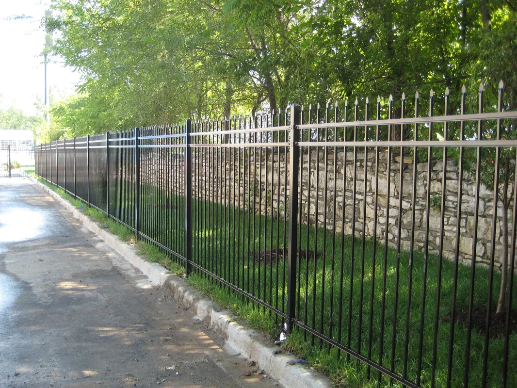 65mm tube black garrison garden fence panels