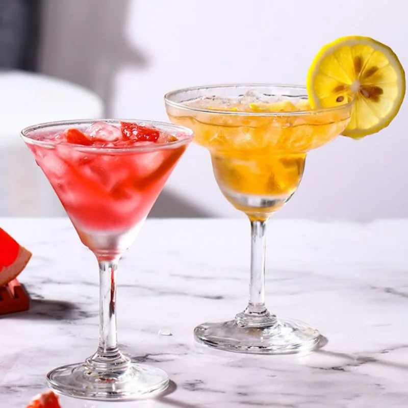 Wholesale Long Stem Martini Margaret Glasses Clear Cocktail Glasses For
