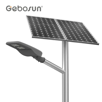 Gebosun Best Sales Battery Powered Outdoor Ip65 Waterproof Integrated 30 60 80w Solar Led Street 