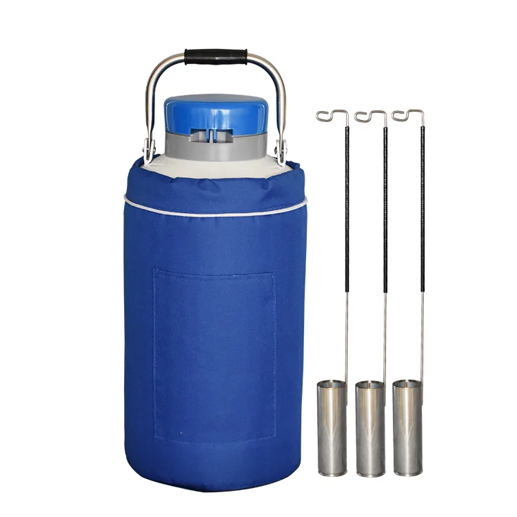 10L Frozen Cryogenic Cylinder Liquid Nitrogen Dewar Tank
