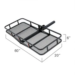 folding aluminum hitch cargo carrier
