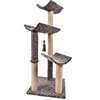 Petstar factory supply hot sell and high quality cat scratching tree with plush fur