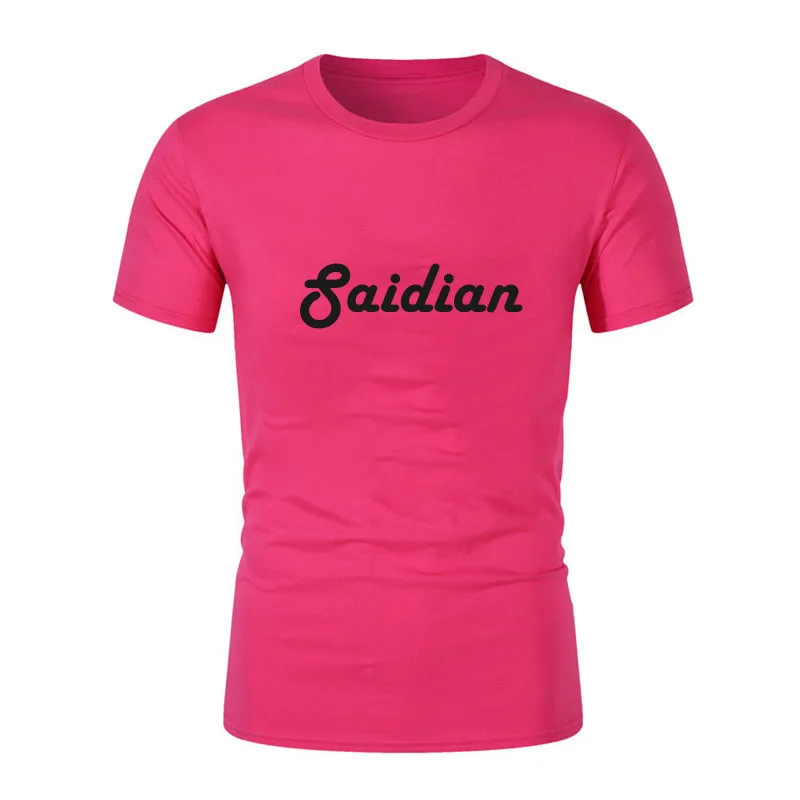 Mens slim fit high quality custom printed elastic sleeve cuff t shirt