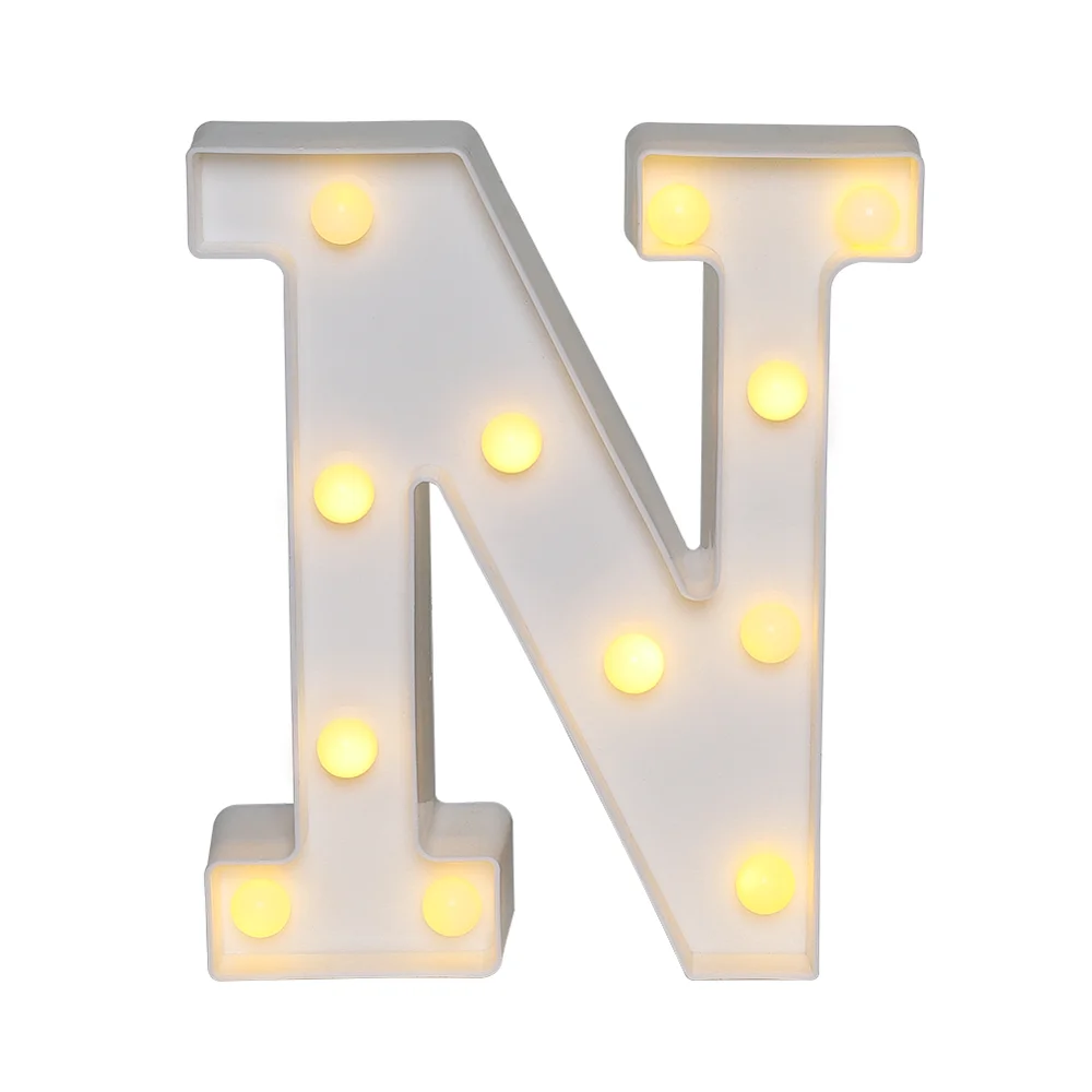 CYLAPEX Indoor Outdoor 2AA Battery Operated Light Up Letters N Bedroom Letter Light Led