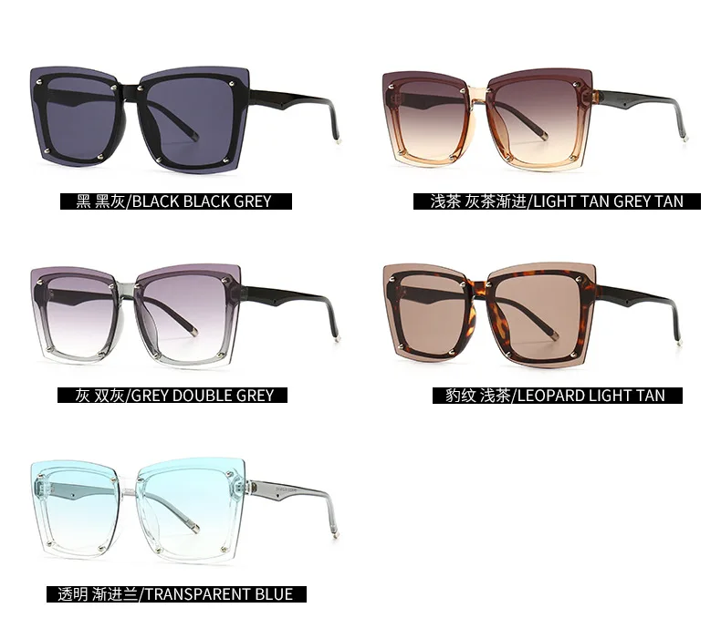 Finewell chic Sunglasses Women 2021 Sunglasses Oversized Shades Points ...