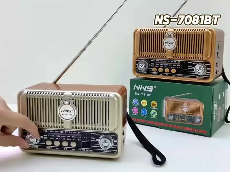 New NNS NS-7081BT Wireless Mini Speaker with FM/AM Radio