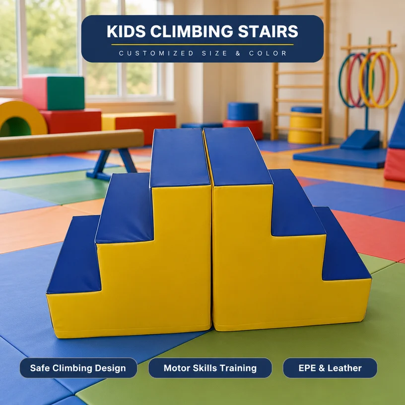 Kids Soft Play Climbing Steps Foam Gymnastics Ladder Sensory Integration Training Mat
