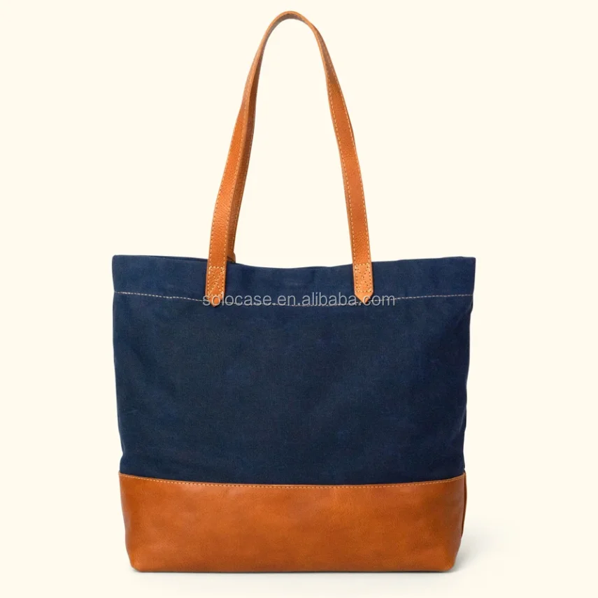 Vegetable Tanned Leather Tote Bag