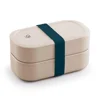 Double Layer Pinfun Bamboo Fiber Lunch Box Food Container