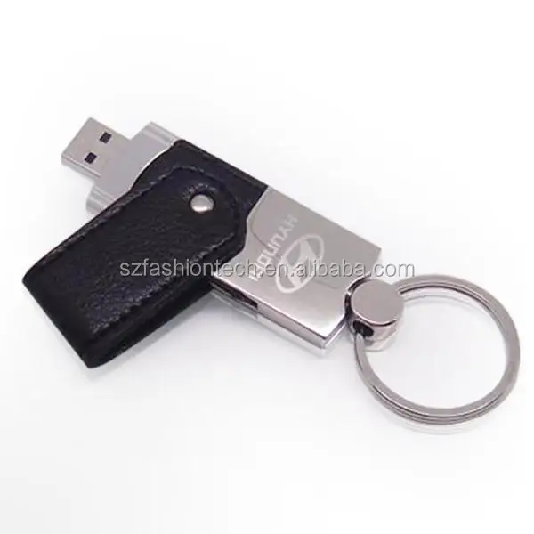 Brand new Custom logo PU leather keychain usb flashdrive 32gb pendrive memorias USB stick - ANKUX.COM