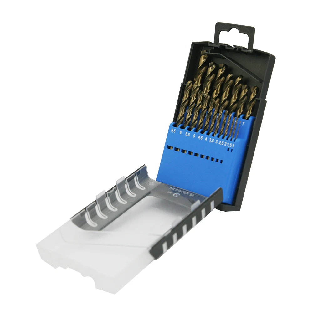 m35 hss split point cobalt twist drill bits set packing for