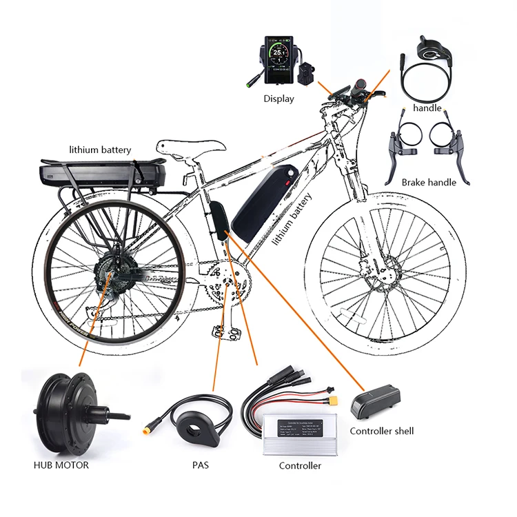 48v 72v 1500w 3000w 5000w Electric Bike Conversion Kit,Brushless Motor