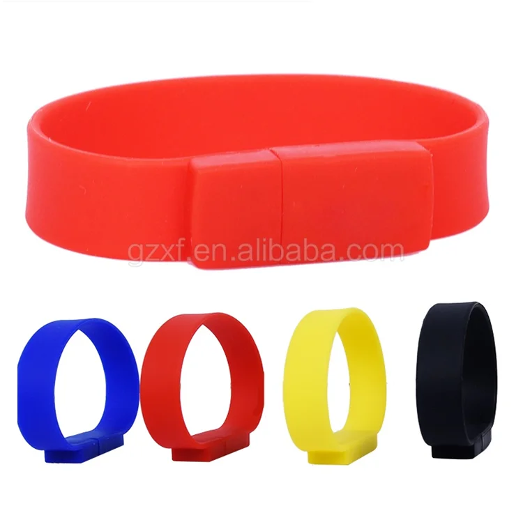 Custom Logo Usb Flash Drive Wristband USB Memory Stick Real Capacity Pendrive Slap Silicone Bracelet Flash Drive - ANKUX.COM