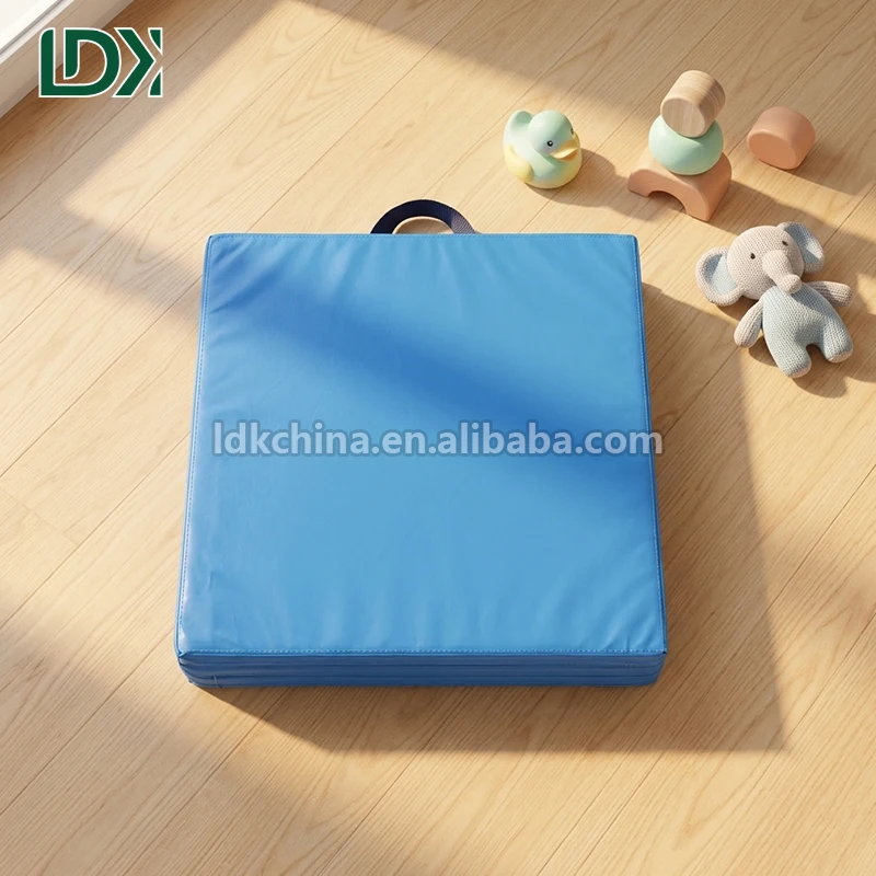 LDK Folding Gymnastics Mat Tumbling Crash Mat with Handle for Gymnastics Stretching Exercise