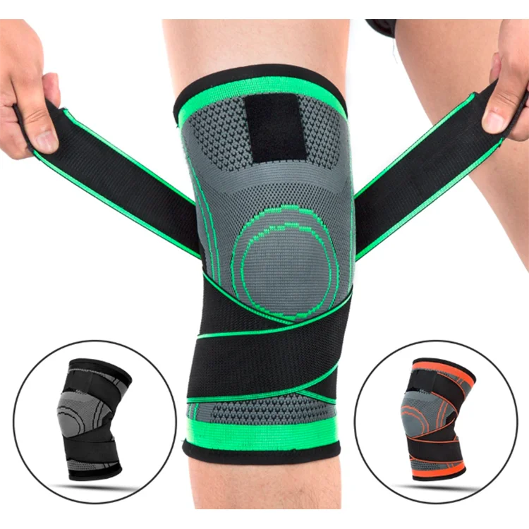 Gym Powerlifting Knee Wraps weight Lifting Training Workout Straps Guard pads 