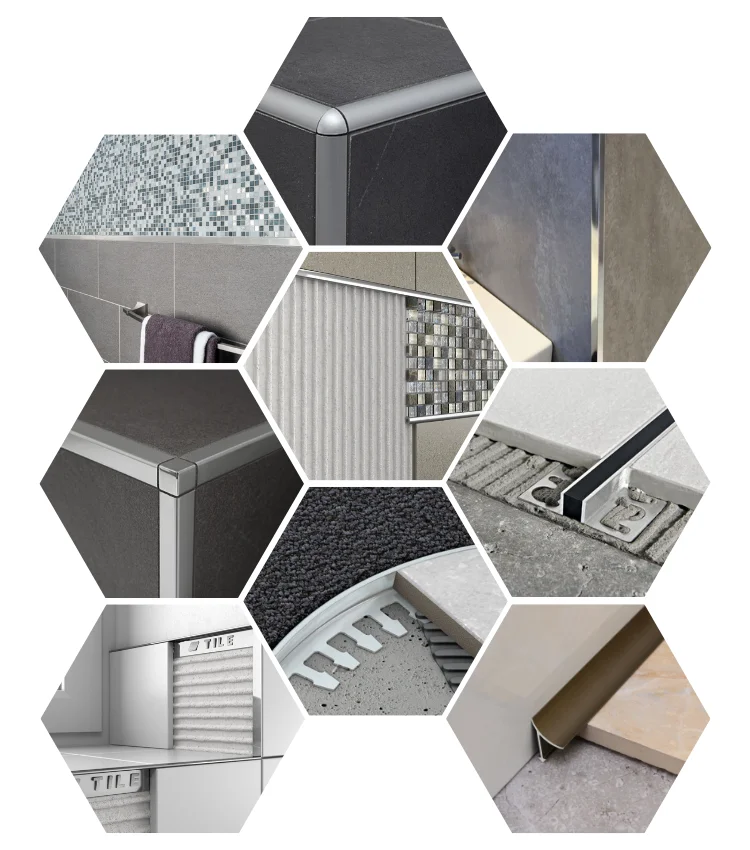 Easy Install Protective Edge Tile Corner Trim Aluminum Tile Edging Trim