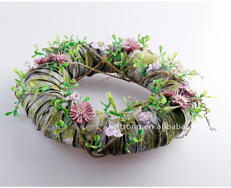 purple flower garland