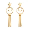 Star loop tassel whiskers Hoop Multi Chain long Chandelier Fashion Chain Hoop Earrings ear jewelry accessory 2020 cocktail party