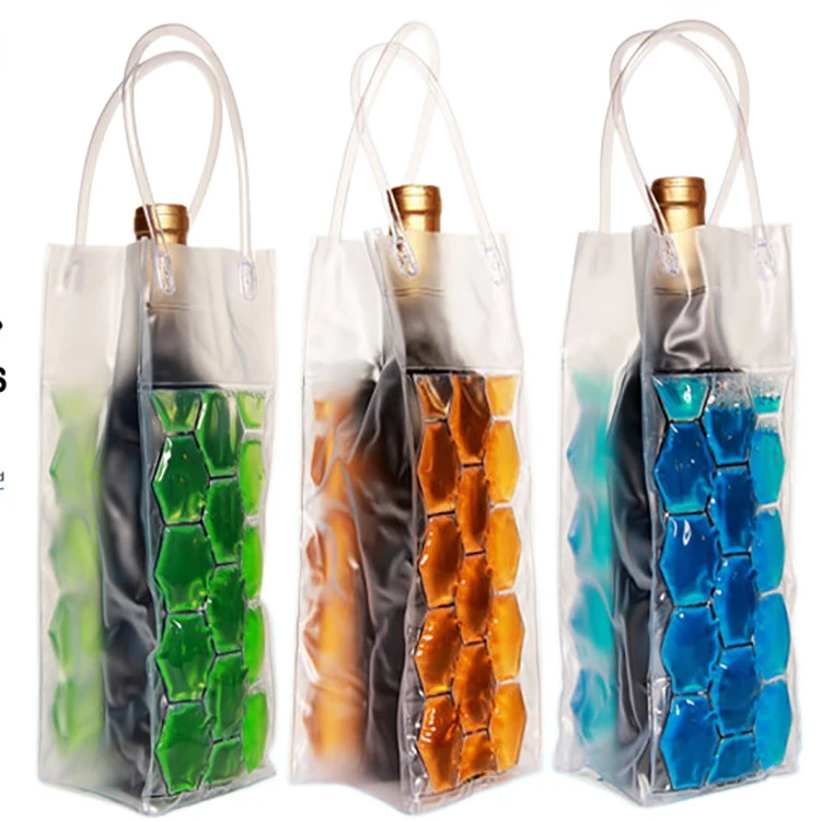 reusable pvc wine cooler bag