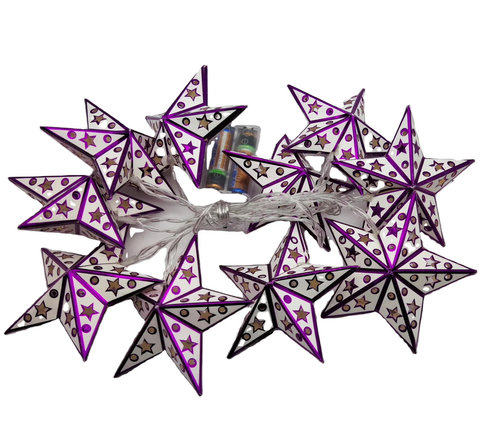 China Supplier Best Price Indoor Decoration LED Paper Star Fairy String Light for Home