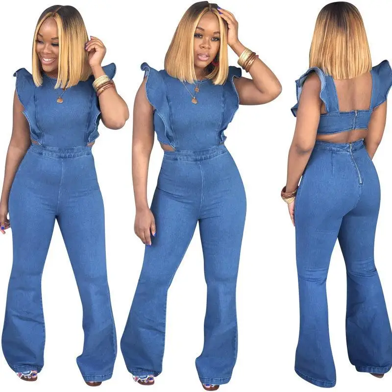Sexy Mature Women One Piece Short Sleeve Backless Long Pants Bodycon ...