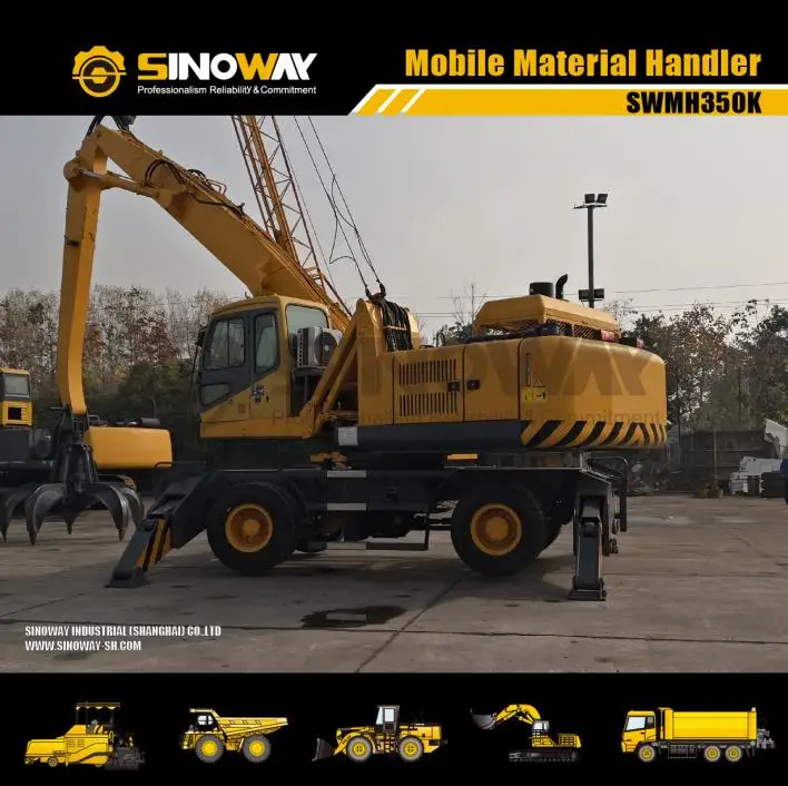 Scrap Loader 35 Ton Mobile Material Handler Excavator With Scrap