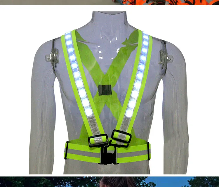 Volunteer mesh led reflective safety vest