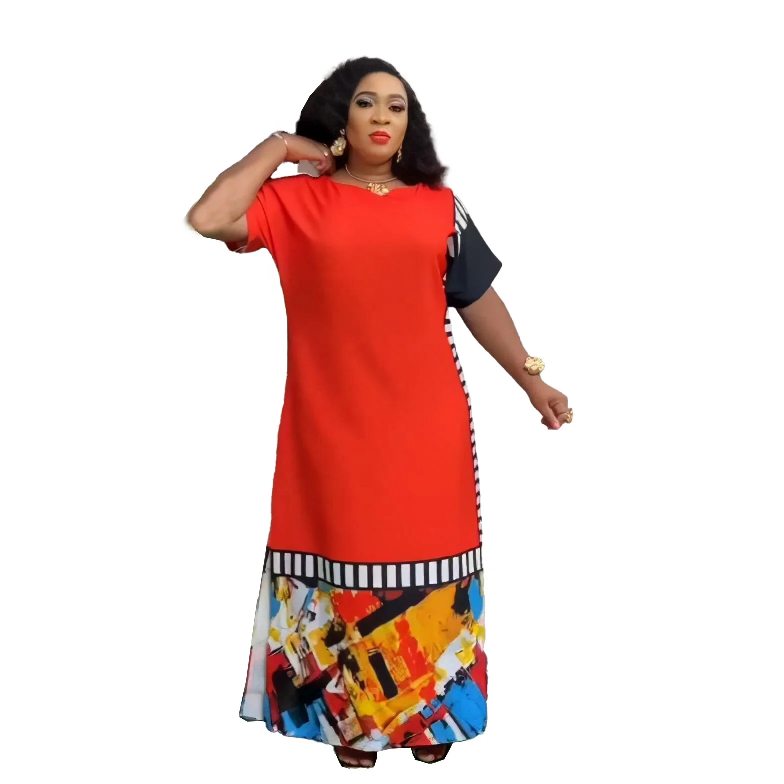 african free dress designs African Women's Long Sleeve Dress