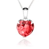 2019 new 925 silver crystal ruby zircon pendant mesh face female models