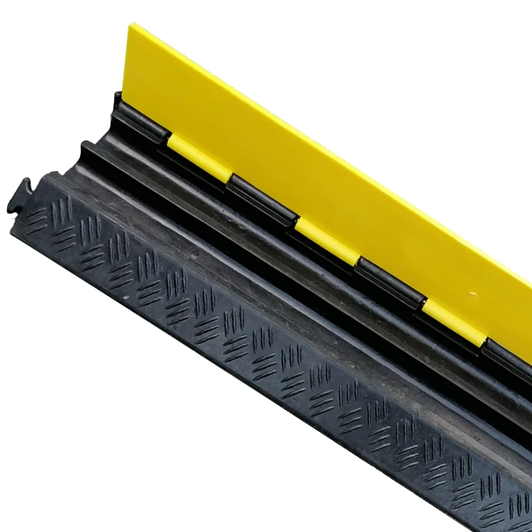 2 Channel Rubber Cable Protector Ramp - Roadway Safety