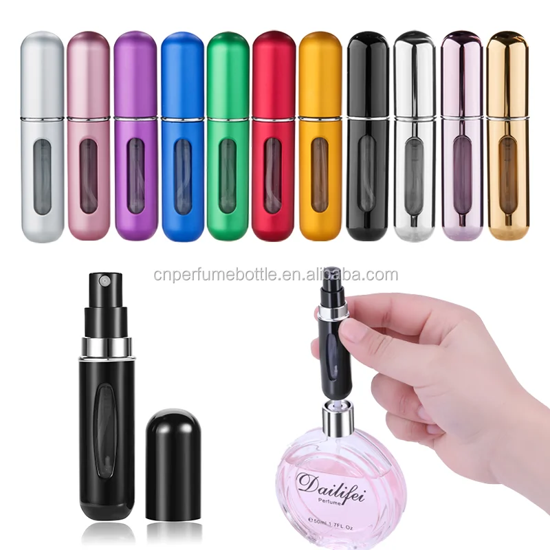 Mub Empty 5ml Bottom Refillable Aluminum Atomizers Mini Travel Pocket ...