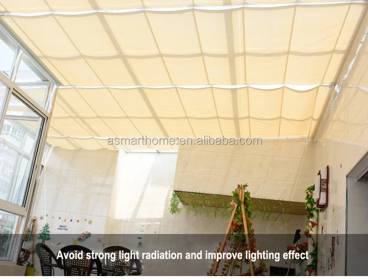 Smart Home Indoor Remote Control Fcs Folding Pergola Sunshade Manual