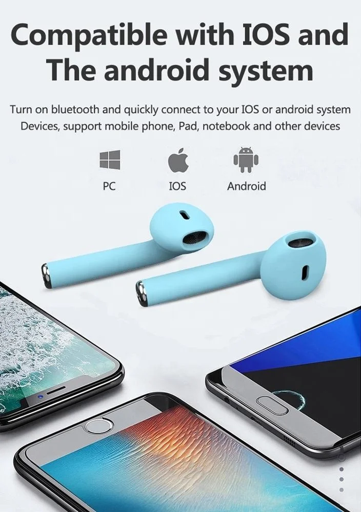 Macaron Colorful Inpods12 i12 TWS Wireless Headphone Touch Control Bass Stereo Blue tooth 5.0 HiFi Sport Earbuds inpods 12 - ANKUX.COM