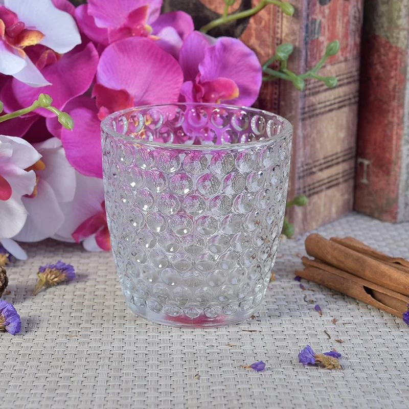 300ml Transparent engraving Glass Candle container mercury tealight candle Holder home Decor Wholesales
