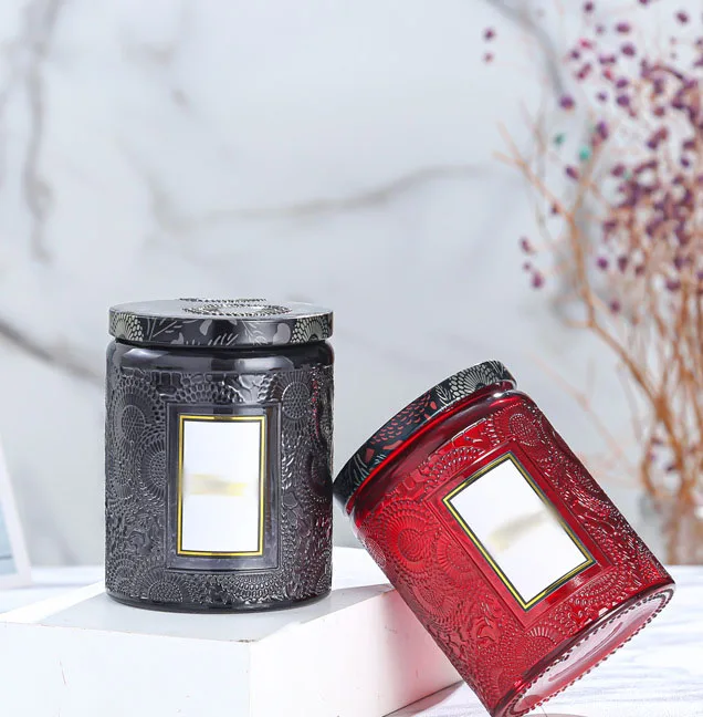 Joy Medium Large Color Relief Aromatherapy Candle Cup With Lid Empty