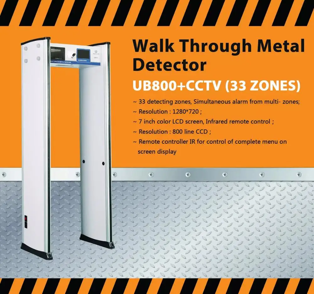 Uniqscan 33 Zones Walk Through Security Body Scanner Door Frame Archway Metal Detector Gate With