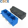Metal Shielded RJ45 Multiple Port Connectors Ethernet Interface
