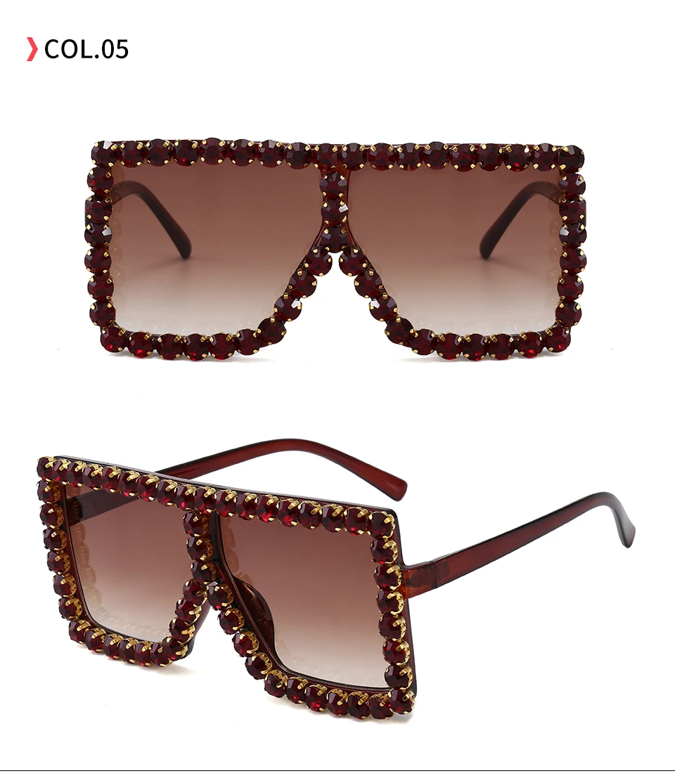 Superhot Eyewear A0421 Fashion 2020 Oversized Square Bling Bling Diamond Crystal Rhinestones 9323