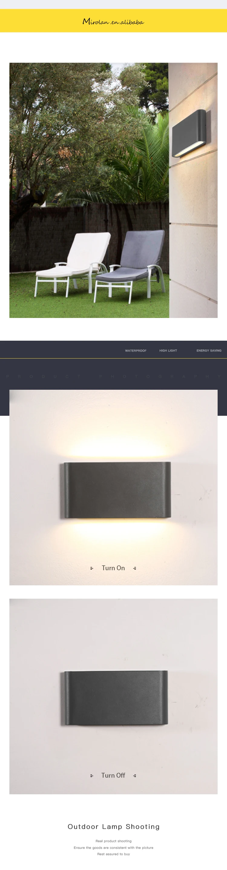 6w*2 Led Outdoor lamp stair modern simple creative exterior wall lamp courtyard balcony wall lamp