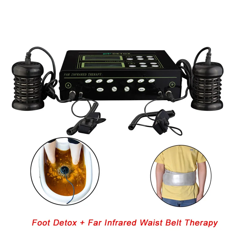 Dual Ionic Cell Spa Detox Foot Bath Machine With Sliming Belt Therapy