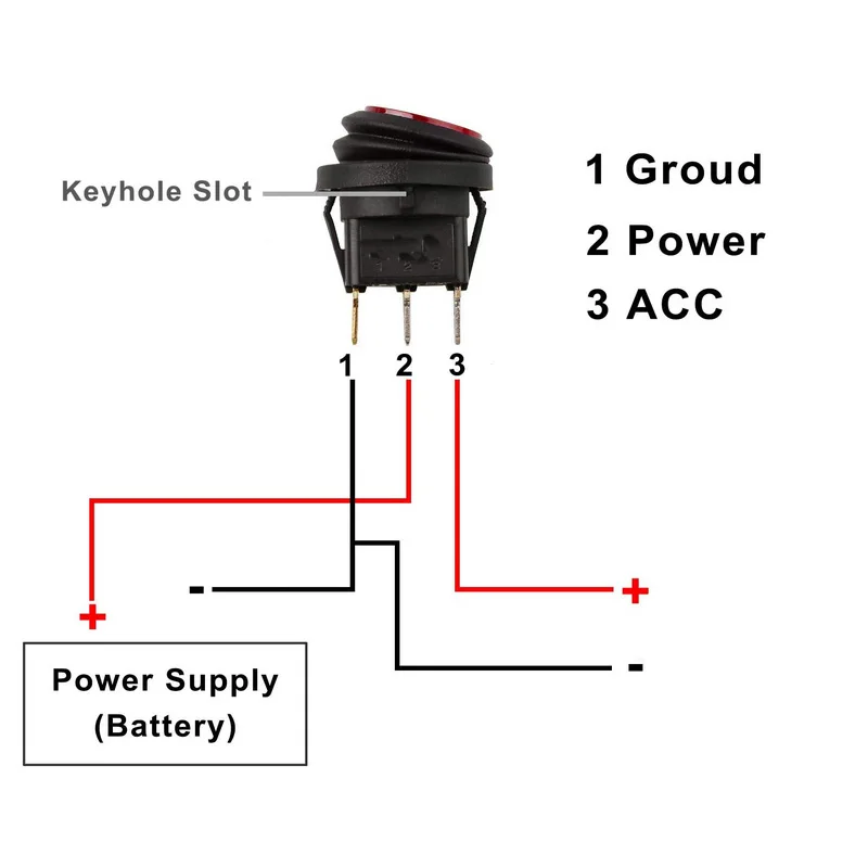 Rocker Switches12v Waterproof On Off Round Rocker Onoff Switch Button