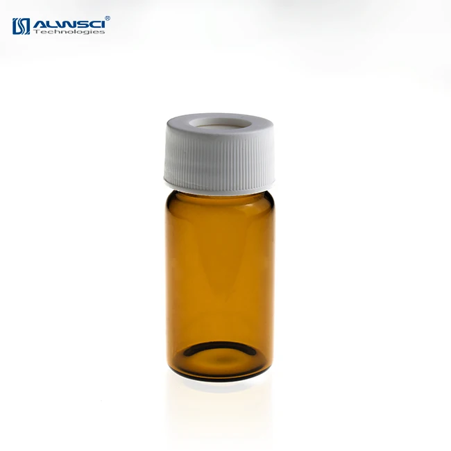 alwsci 20毫升琥珀色玻璃螺旋盖 epa voa toc 样品瓶水分析仪使用