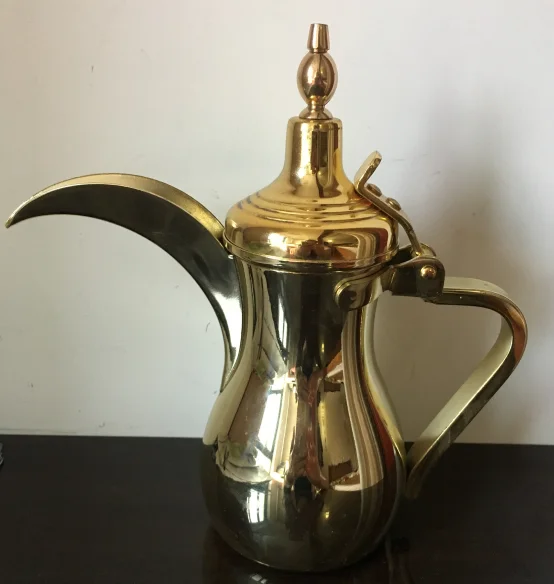 Gold 18oz Arabic Dallah Tea Coffee Pot,Arabic Dallah,Arabic Tea Coffee