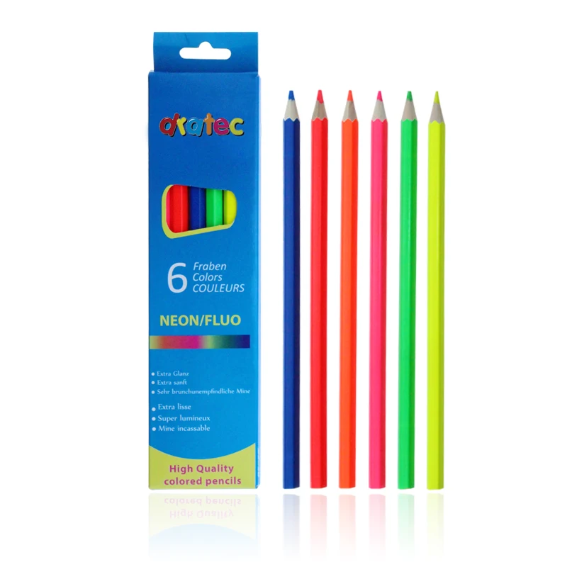 Неоновые карандаши. Флуоресцентные карандаши. Неоновые карандаши для рисования. Неоновые карандаши с кисточкой.