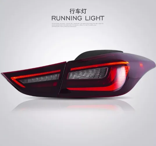 Vland Factory Car Taillights For Elantra 2011-2017 [Avante MD] LED Tail Light LED Sequential Turn Signal Backlight Plug And Play